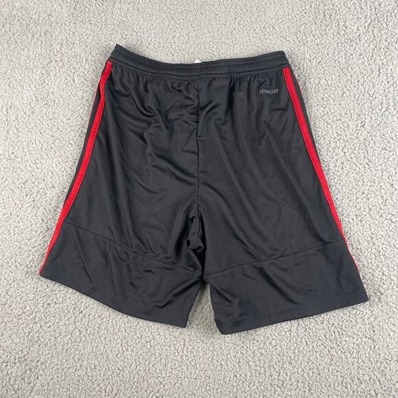 Adidas Men's X-Small Black Red Polyester Entrada 22 Athletic Soccer Shorts - Picture 12 of 13